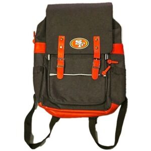 San Francisco 49ers Backpack Red/Black Team Logo 4 Pocket  Idegy NFL NEW NWOT